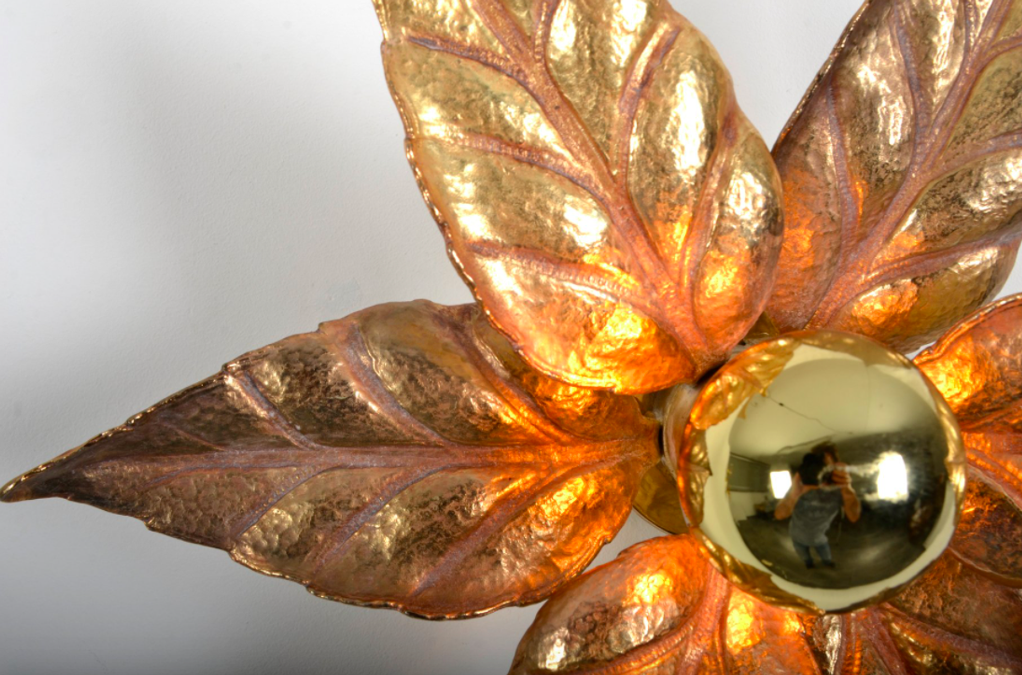 Massive Lighting 1970 Brass Willy Daro Flower Applique
