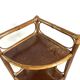 Vintage Bamboo and Wood Corner Shelf - 3 Tiers