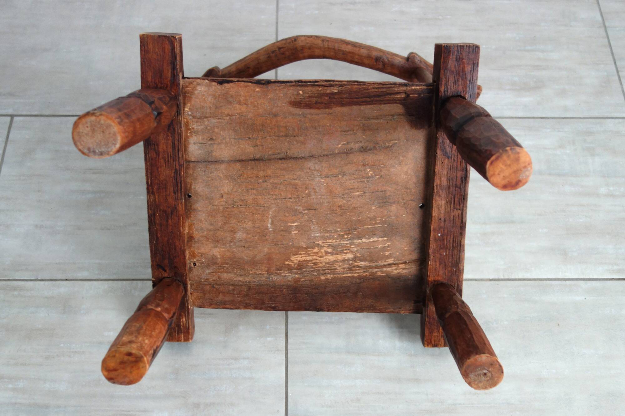 Antique brutalist Baoulé African chair