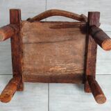 Antique brutalist Baoulé African chair