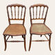 Set of 2 Chaviari Napoleon III cane chairs
