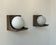 Pair of vintage wall lights, RAAK W1804, brown Bakelite and opaline, Netherlands