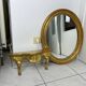 Vintage oval mirror Deknudt plus matching console