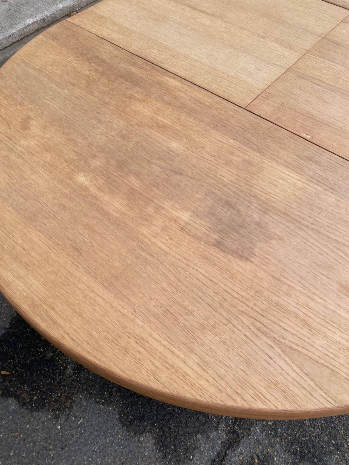 Authentic Scandinavian dining table BAUMANN stripped in teak 1960