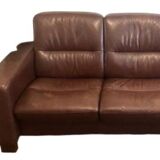 Vintage modular leather sofa