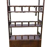 Vintage rattan and bamboo shelf