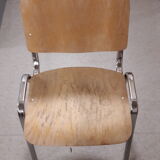 Chair shell in wood frame steel