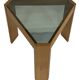 Vintage side table by Porada Arredi, 1970s wood and glass