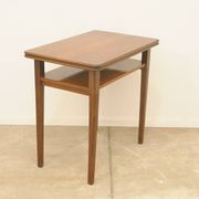 Mid-century walnut coffee table, wooden living room table, 1950s