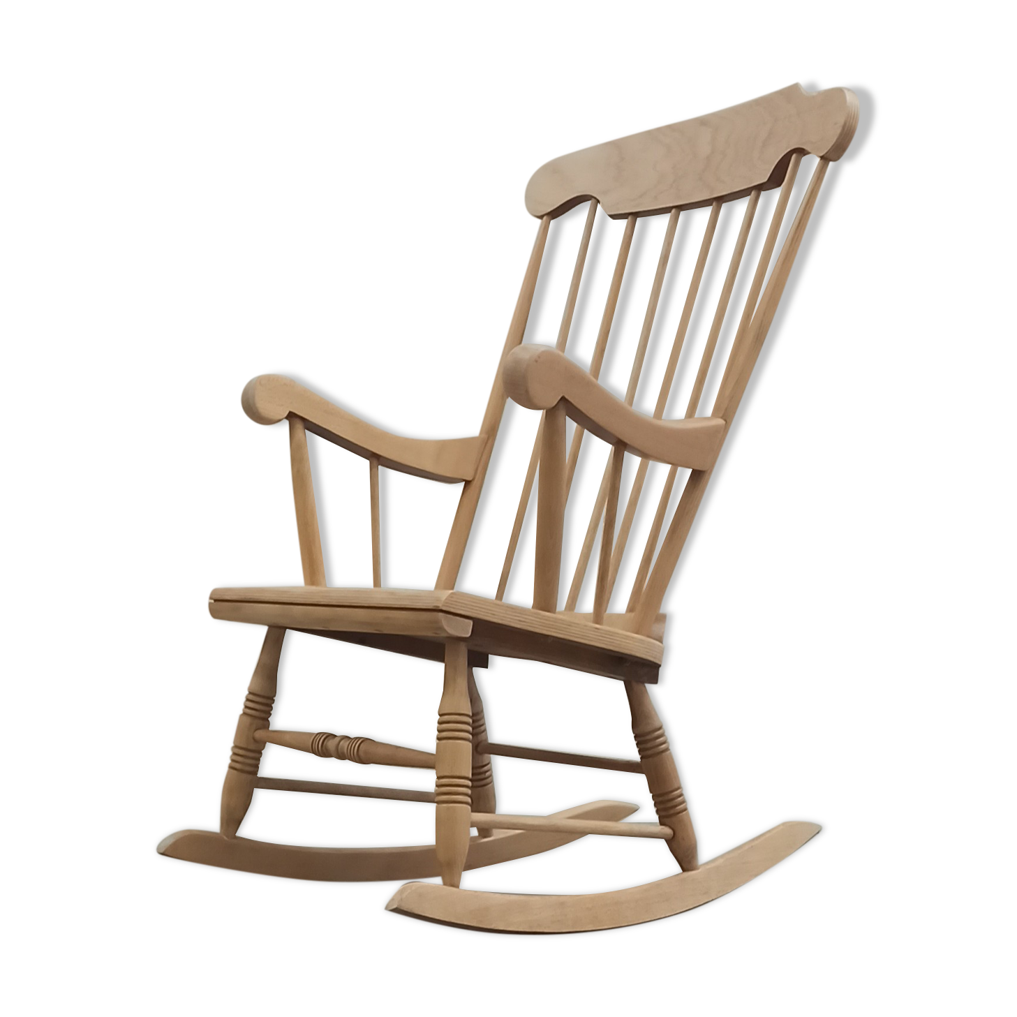 Wooden rocking chair 60's