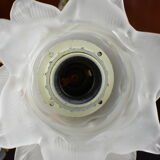 Bronze ceiling lamp 3 lamps glass paste.