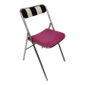 Chaise pliante chromée années 70 couleurs