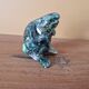 Joanna Hair (1955) Ceramic raku glazed toad or frog