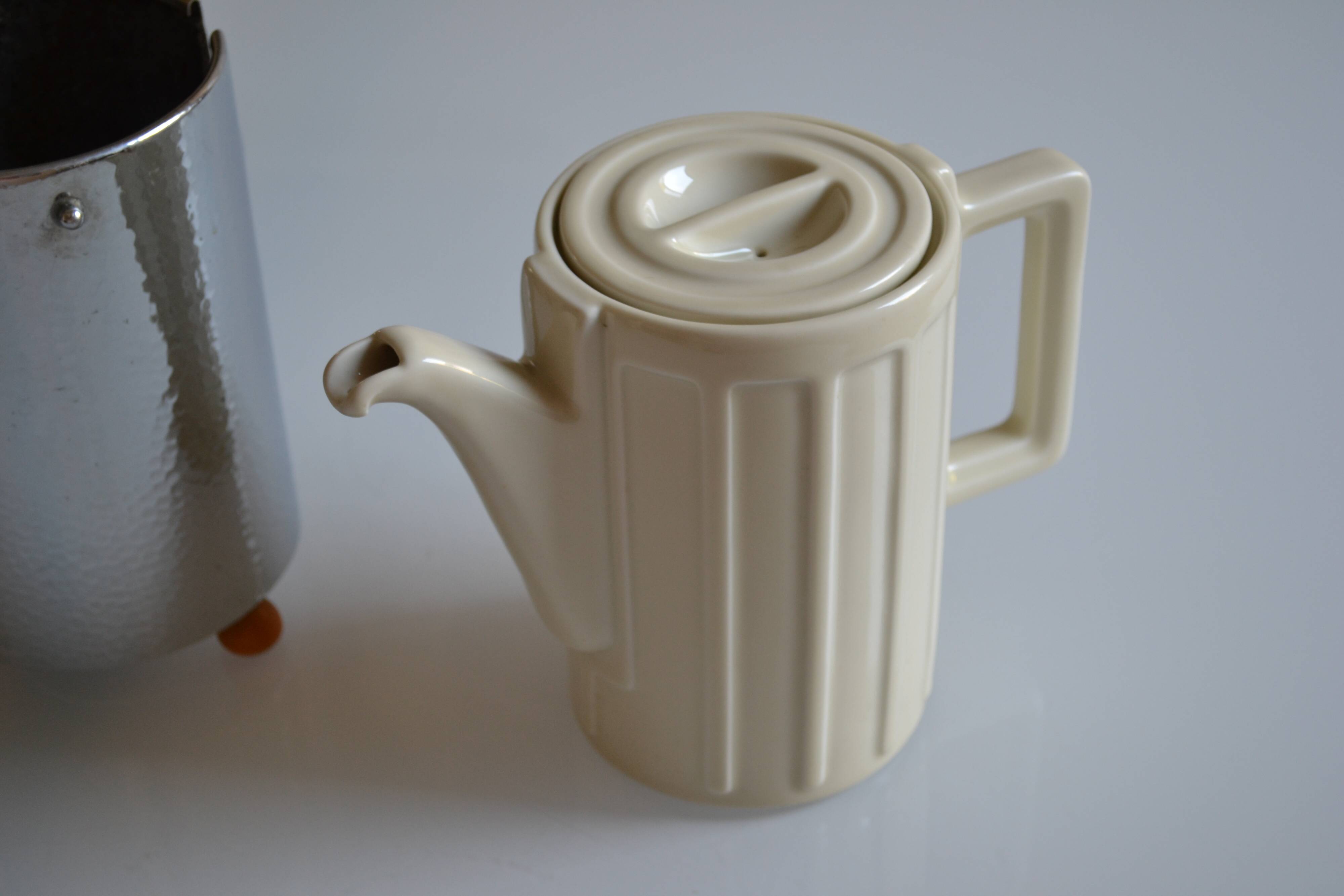 WMF Bauscher Weiden Germany 1930 Art Deco Bauhaus Teapot 1 liter