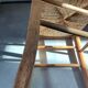 Straw and wood farm chair