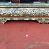 19th century wood and gilded stucco mirror