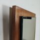 Scandinavian bevelled mirror in 60s teak 37x77cm