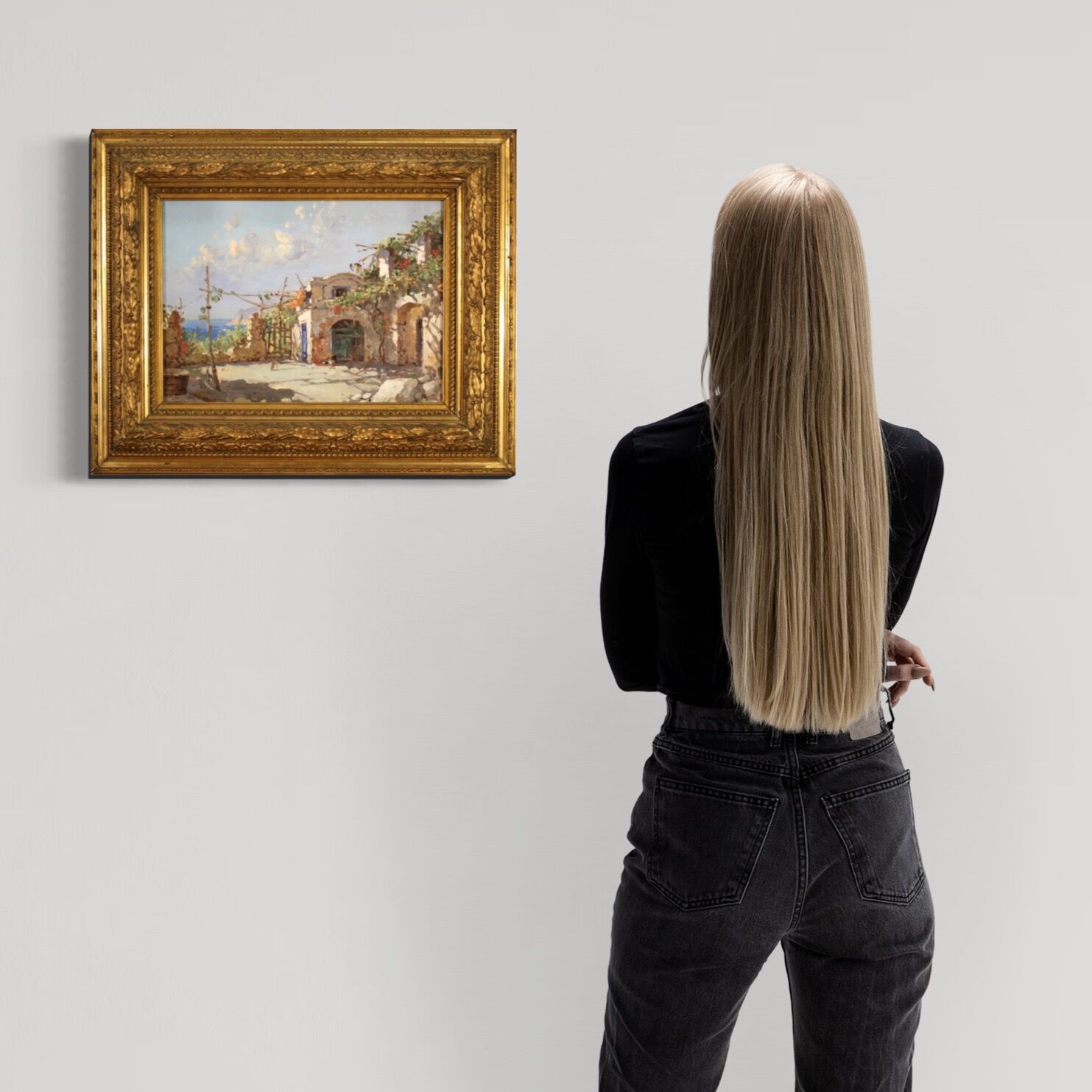 Italian painting signed seascape