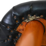 Scandinavian vintage black leather chair