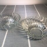 Vintage cups in transparent glass