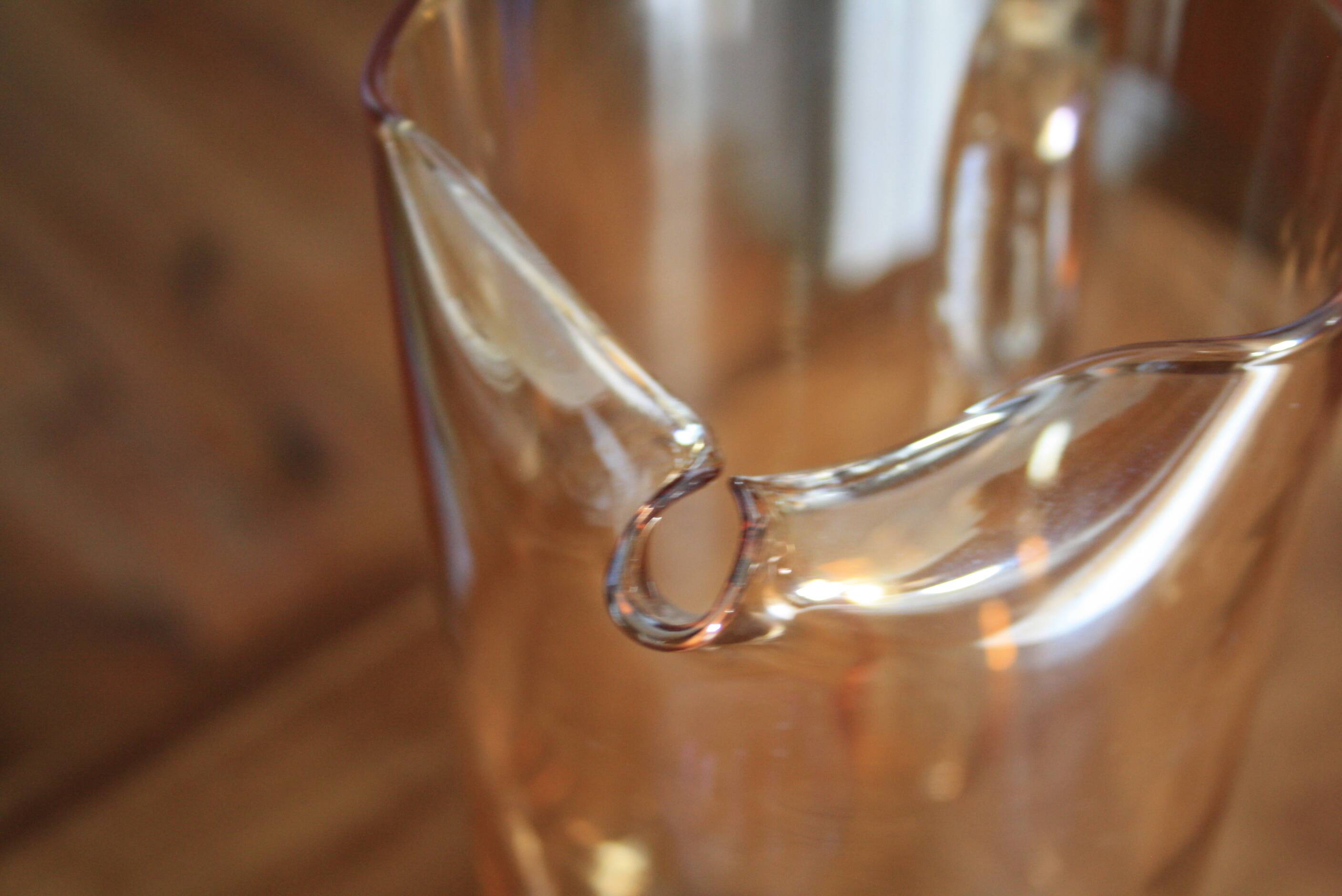 Blown glass pitcher/carafe