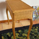 Rattan console desk with curved legs, 1970s