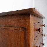 Brutalist Massive Oak chest of drawers - 1960s