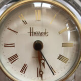 Harrods desk clock in crystal 1990s