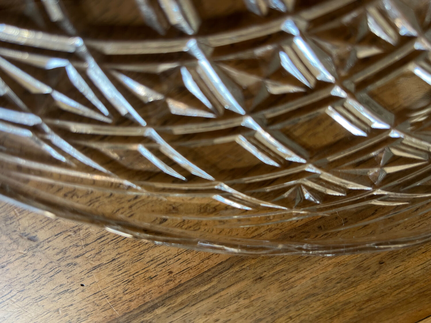 Large pressed glass plate