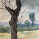 Peinture aquarelle originale, signée Paul Maurice