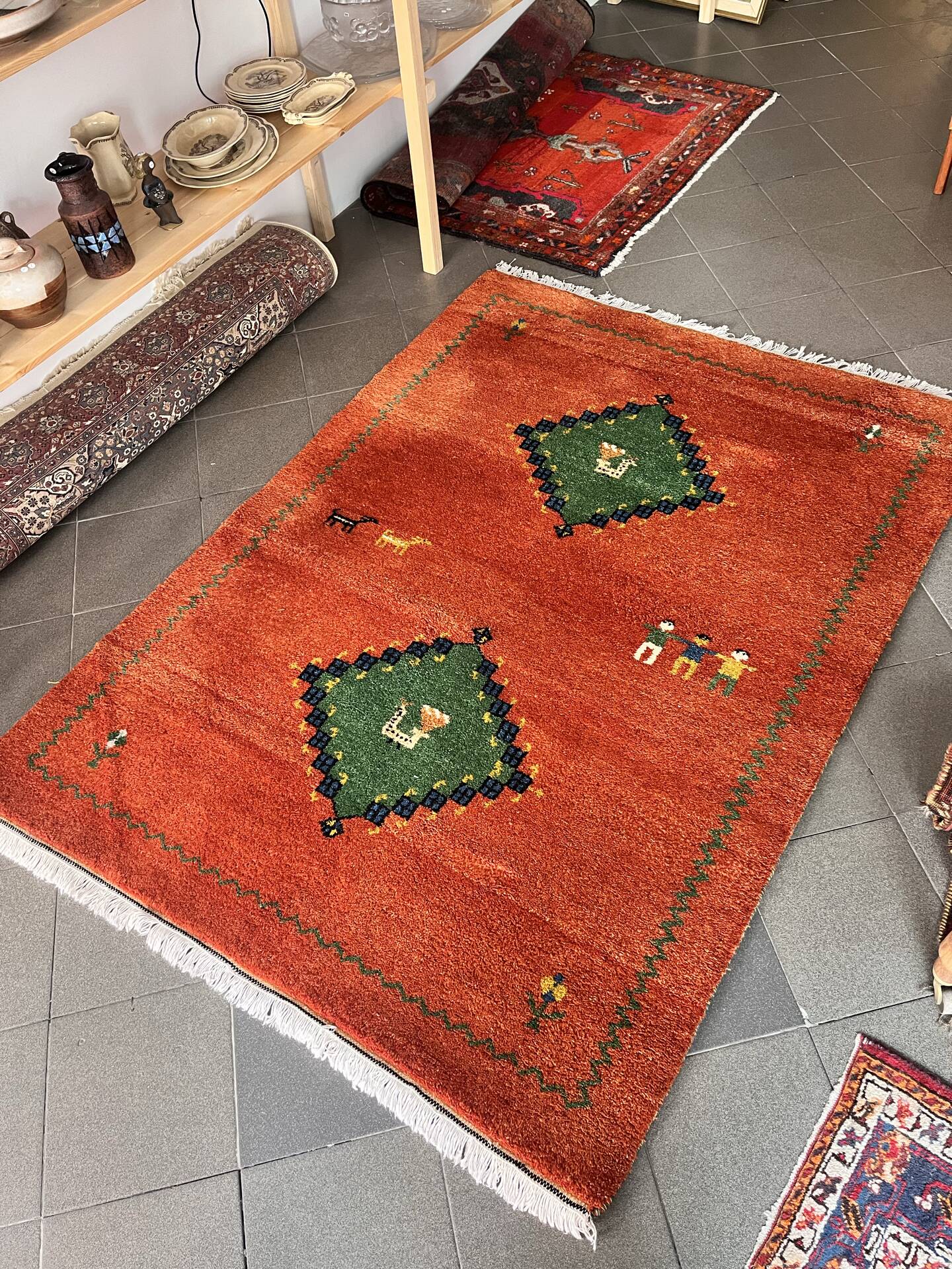 Tapis Gabbeh en laine, 100 % laine