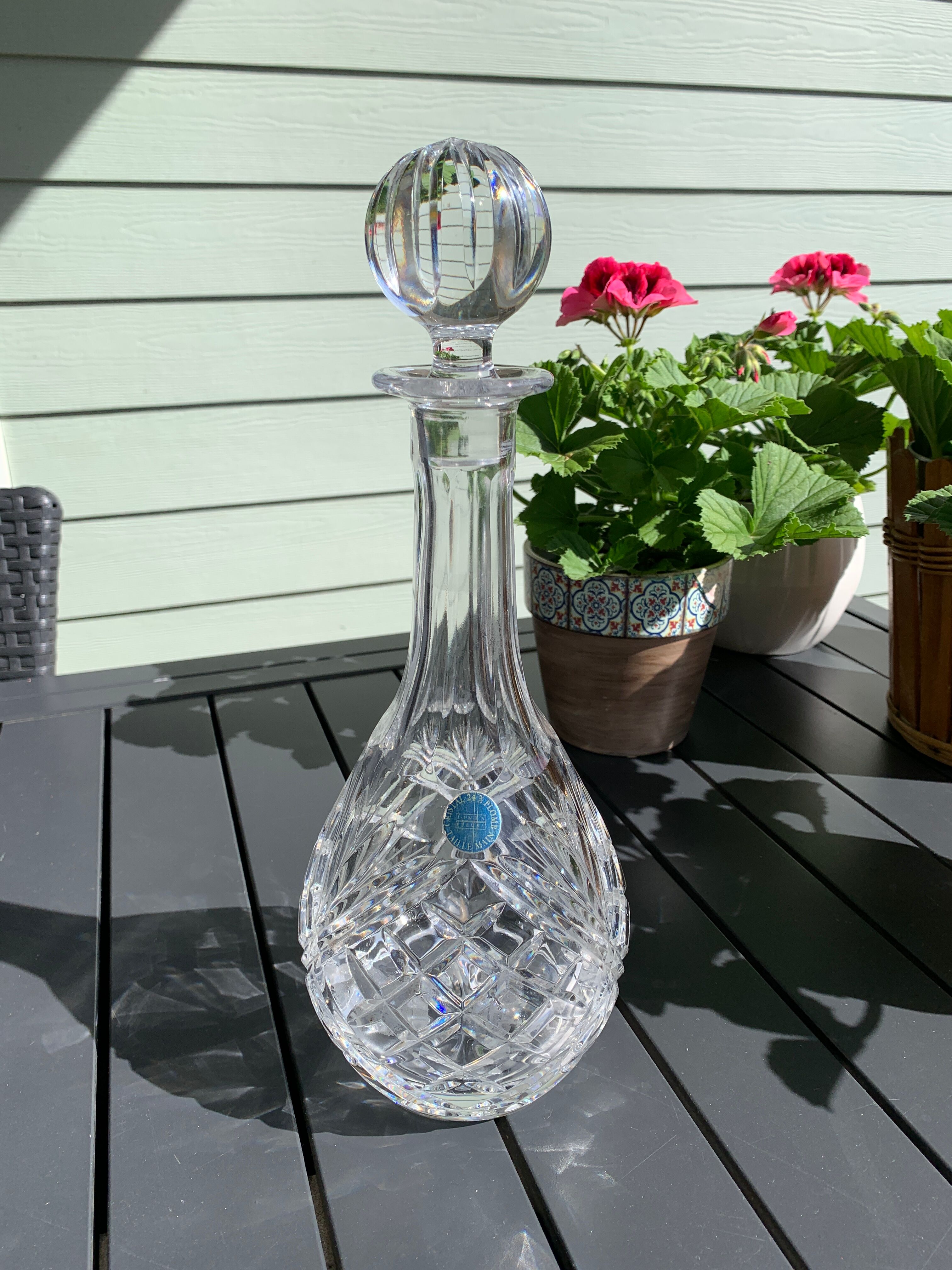 Vintage bohemian crystal decanter