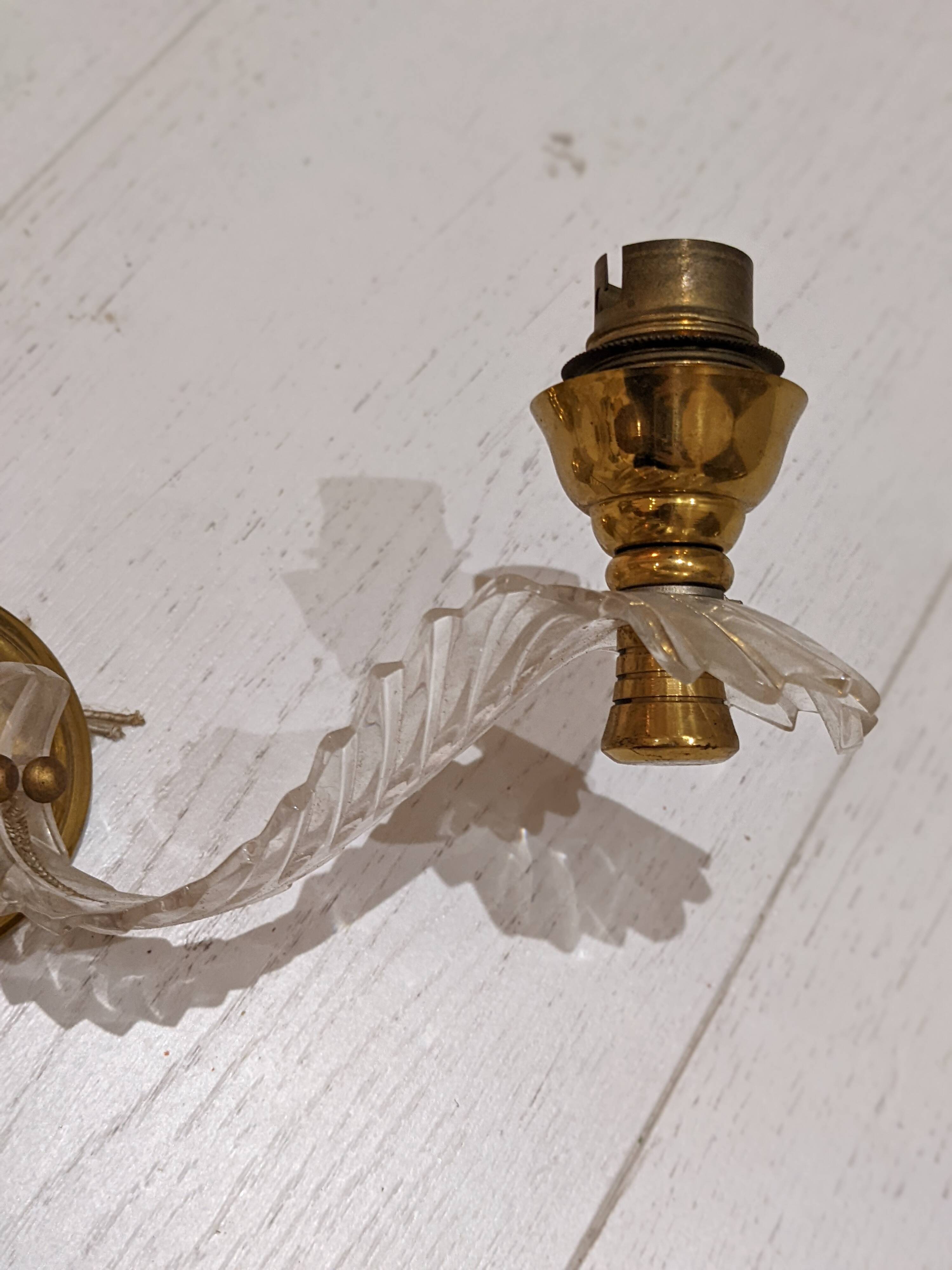 Vintage brass wall light