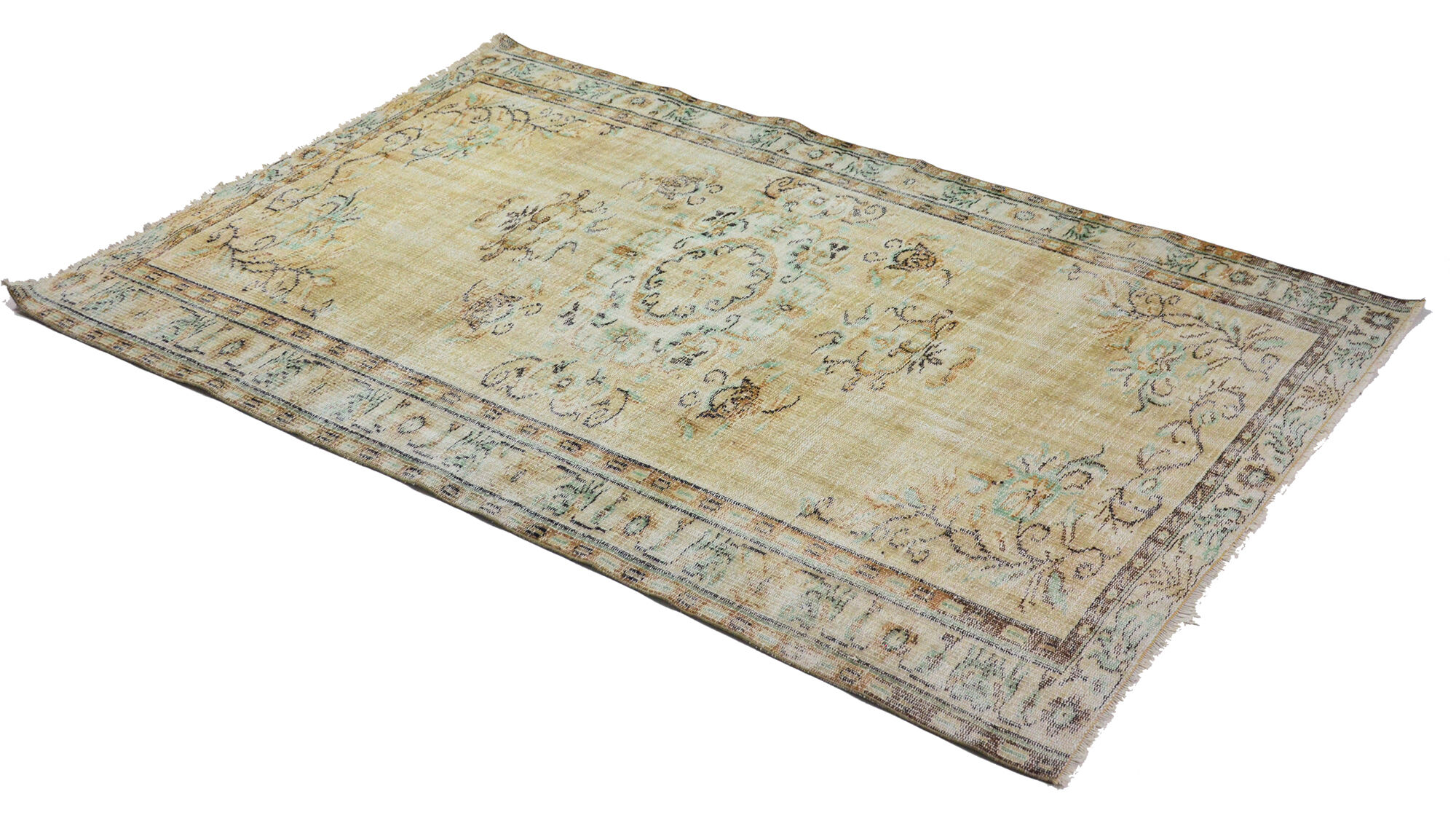 Anatolian handmade vintage rug 250 cm x 163 cm