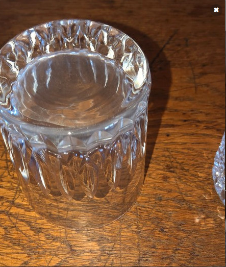 Set of 2 whisky crystal glasses