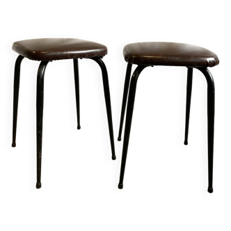 60s leatherette stool