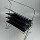 1960s 1970s Newspaper Holder in Metal & Plastic Space Age Design