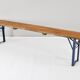 German Folding Garden or Picnic Vintage Table and Benches 70s