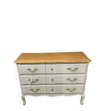 Commode louis XV blanche et bois brut