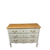 Commode louis XV blanche et bois brut