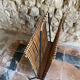 Modernist rattan magazine holder audoux minnet style
