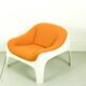 Rare Space Age Fiberglass Lounge Chair by Sergio Mazza for Artemide