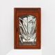 French Art Deco Oak Cabinet with Beveled Leaded Glass, ca. 1920
