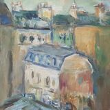 Painting by Nagao Usui "The roofs of Paris"