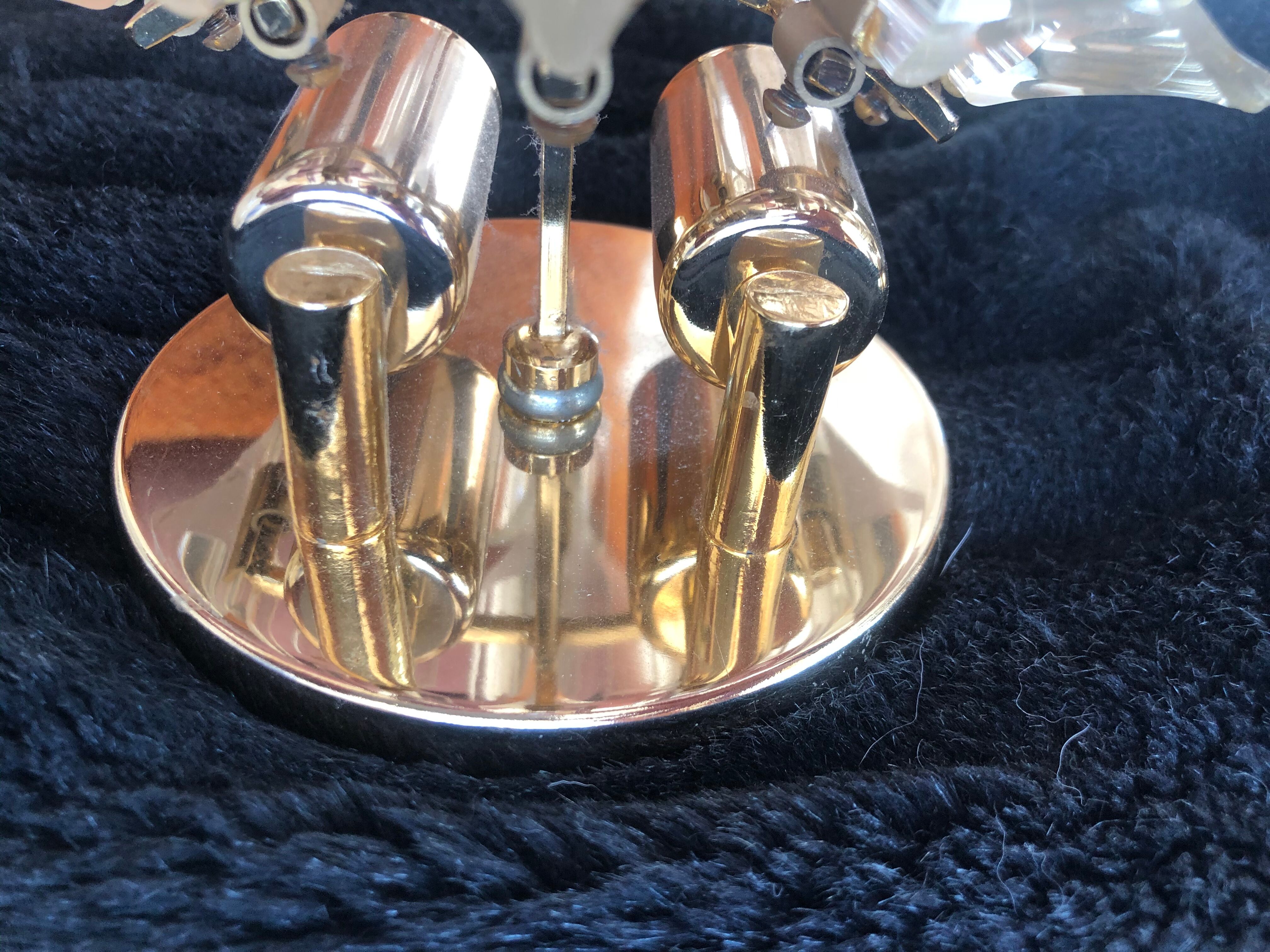 Pair of Venini sconces 1970 golden structure