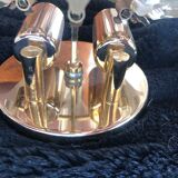 Pair of Venini sconces 1970 golden structure