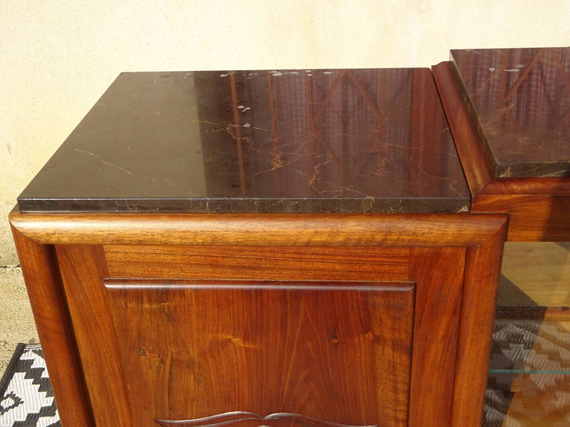 Art Deco enfilade in solid walnut