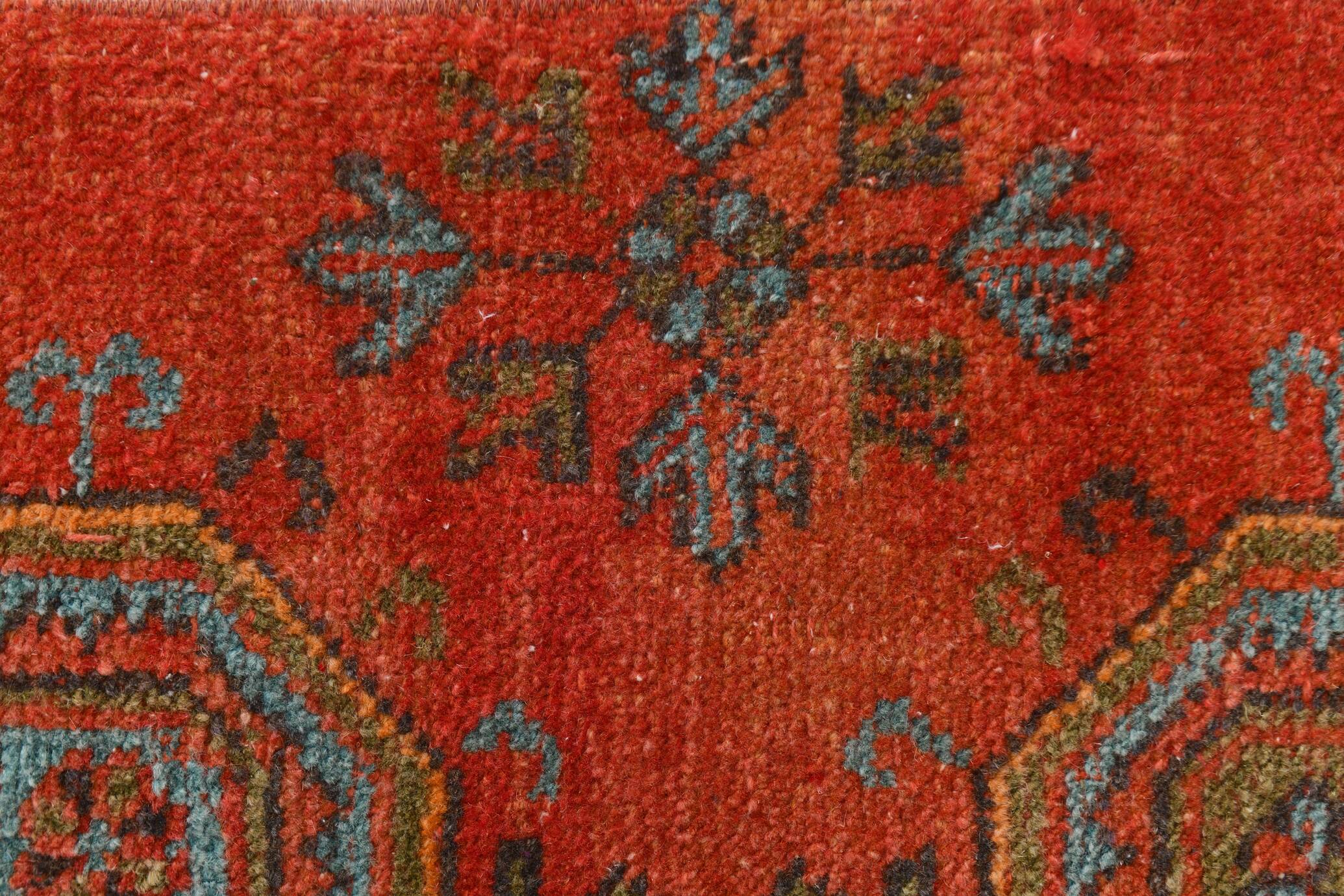3x9 Pumpink Orange Vintage Turkish Runner Rug, 78x288Cm SK 23570