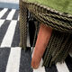 Olive green toad armchair