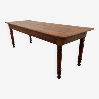 Table de ferme en noyer 211 cm